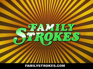 FamilyStrokes - Curvy Step Foetus Feedback Fucks Step Dad chiefly Fathers Day